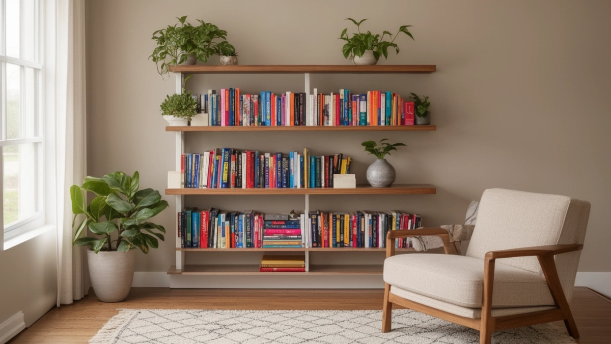 Biblioteczka w salonie inspiracje