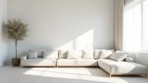 Białe ściany w salonie jakie dodatki