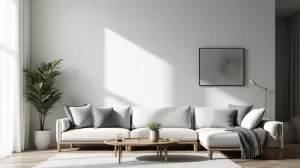 Biało szary salon  jakie dodatki