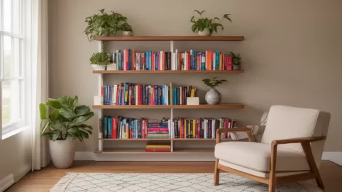 Biblioteczka w salonie inspiracje