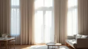 Gotowe firany do salonu wysokość 230 cm