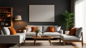 Jak ocieplić szary salon