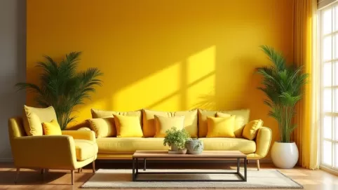 Jaki kolor do żółtego w salonie