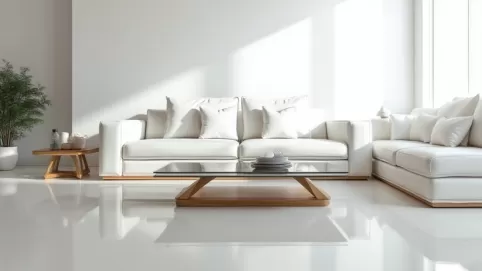 Jaki stół do białych mebli w salonie