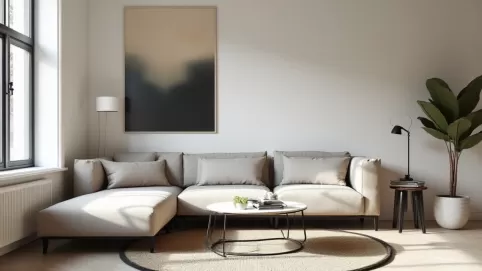 Nowoczesny salon w bloku inspiracje