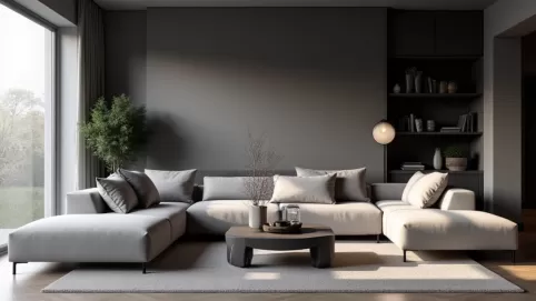 szary salon jakie meble